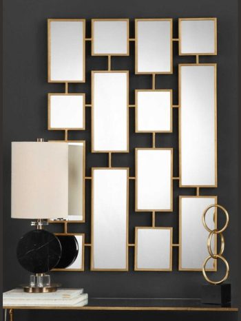 GOLD RECTANGLE ACCENT MIRROR