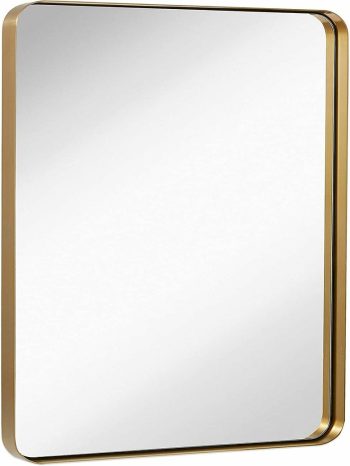 BRASS FRAMED WALL MIRROR