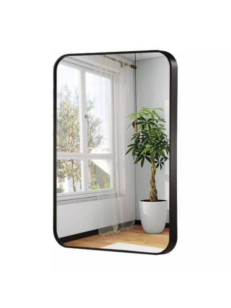 aluminum framed mirror