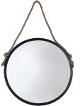BLACK HANGING ROPE MIRROR