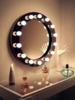 HIGH GLOSS BLACK ROUND MIRROR
