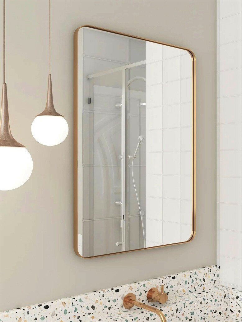 BRASS FRAMED WALL MIRROR BRASS FRAMED WALL MIRROR