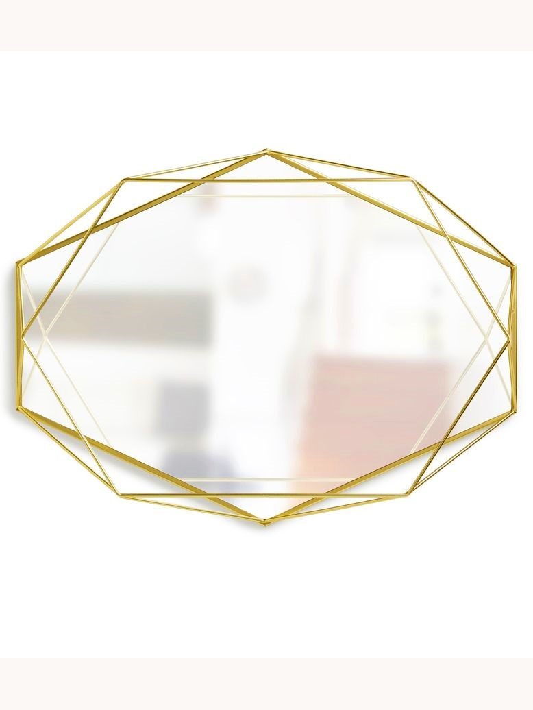 PRISMA MODERN BRASS MIRROR