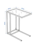 C SHAPED METAL TABLE - Image 2
